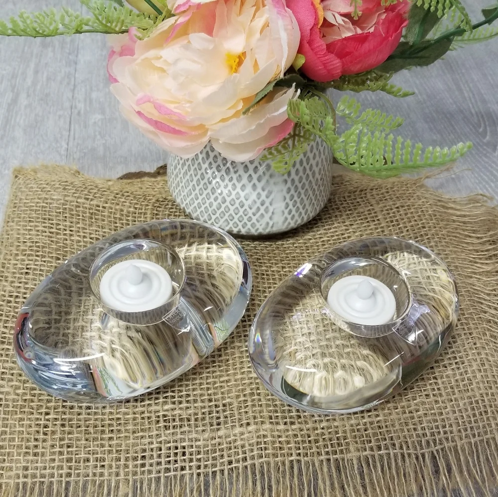 Orrefors Swedish Crystal Votive Holders